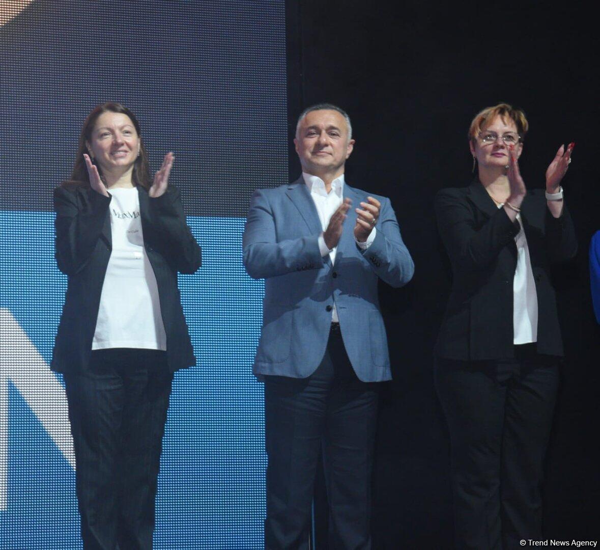 В Баку состоялась церемония награждения победителей и призеров Кубка мира по художественной гимнастике