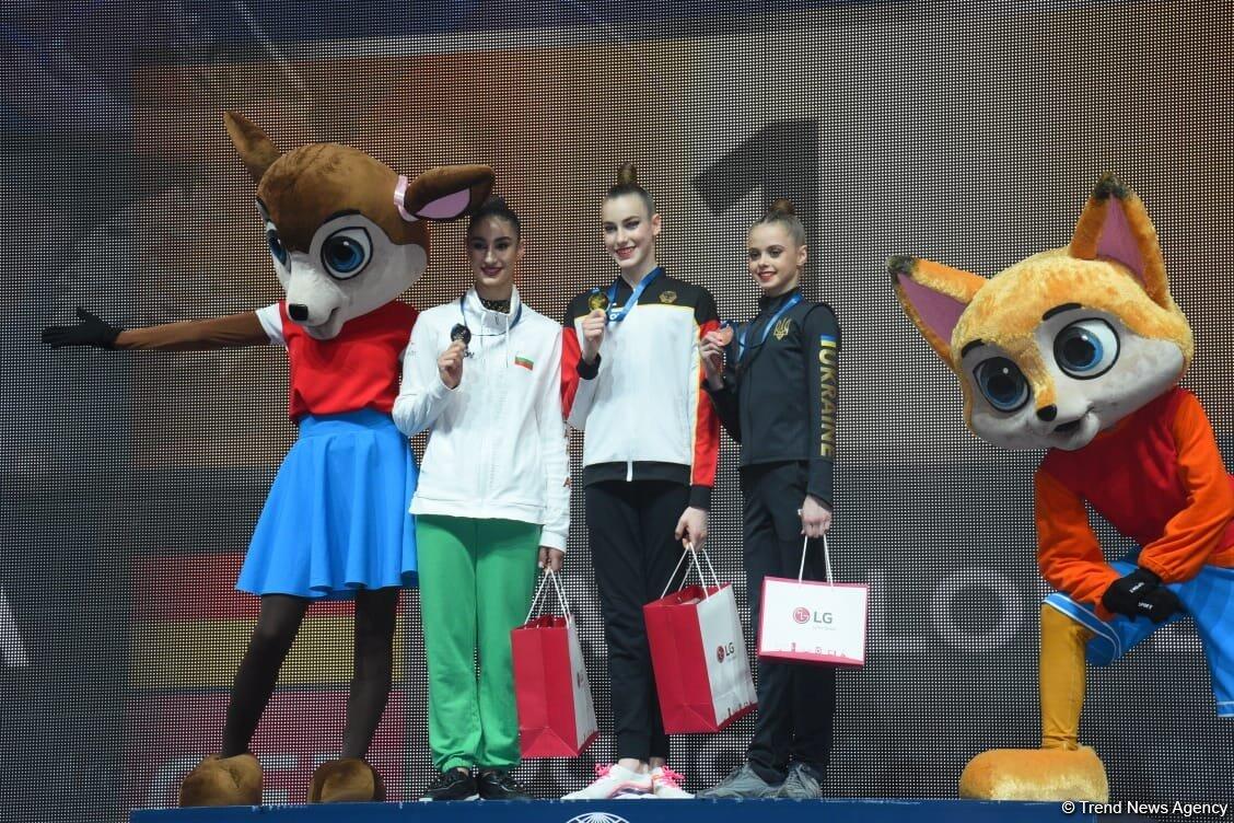 В Баку состоялась церемония награждения победителей и призеров Кубка мира по художественной гимнастике
