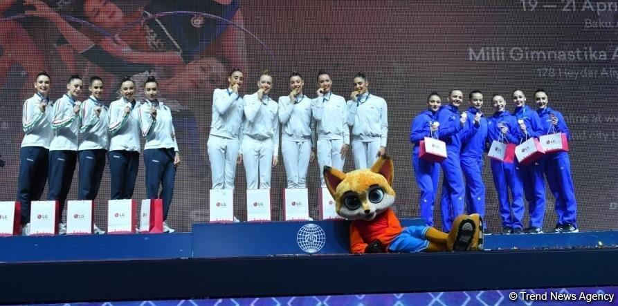В Баку состоялась церемония награждения победителей Кубка мира по художественной гимнастике