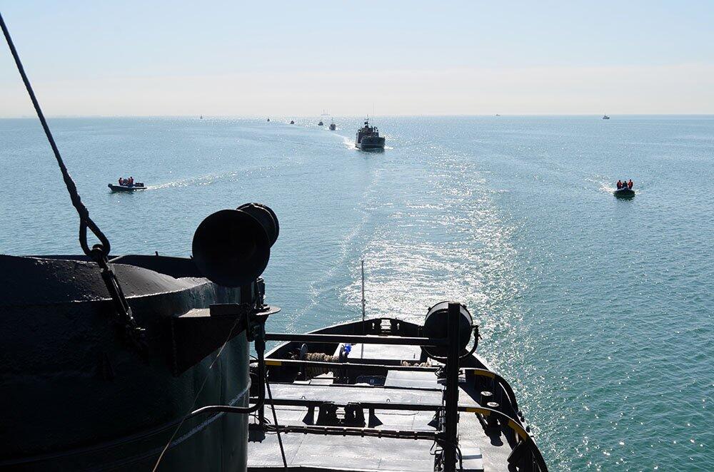 Военные корабли Азербайджана покинули пункт дислокации