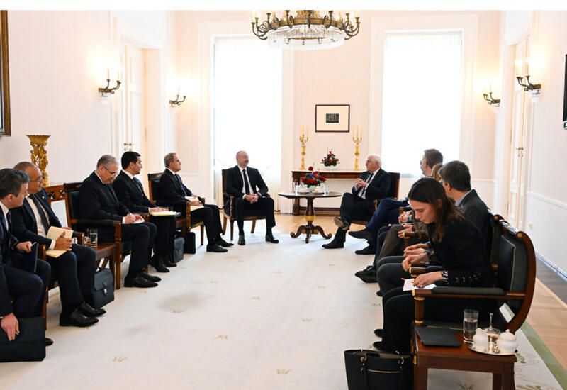 Состоялась встреча Президента Ильхама Алиева и Президента Франка-Вальтера Штайнмайера в расширенном составе