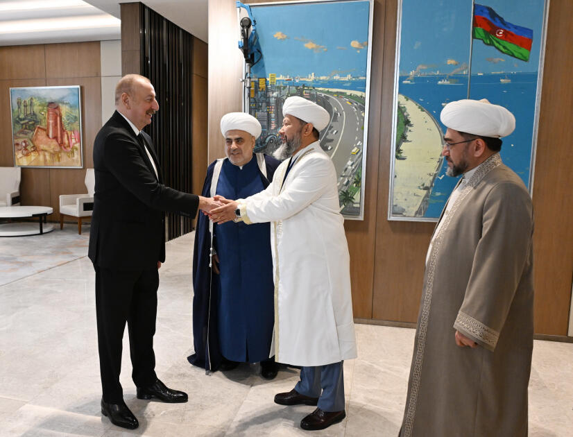 Президент Ильхам Алиев принял делегацию религиозных лидеров государств-членов и наблюдателей ОТГ