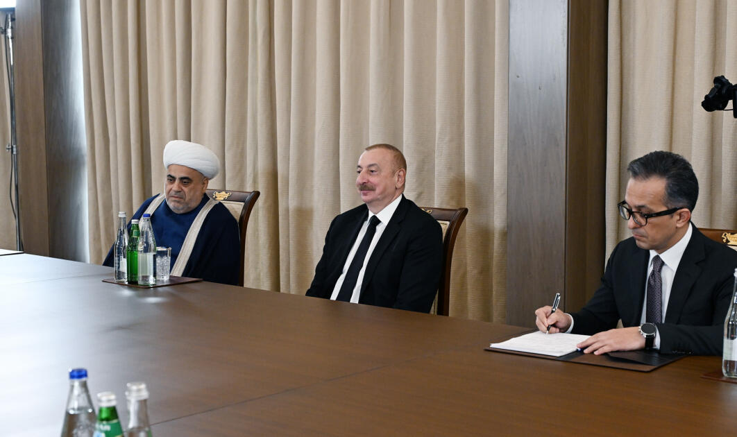 Президент Ильхам Алиев принял делегацию религиозных лидеров государств-членов и наблюдателей ОТГ