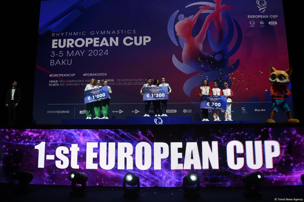 Кубок Европы в Баку: церемония награждения победителей в командном зачете