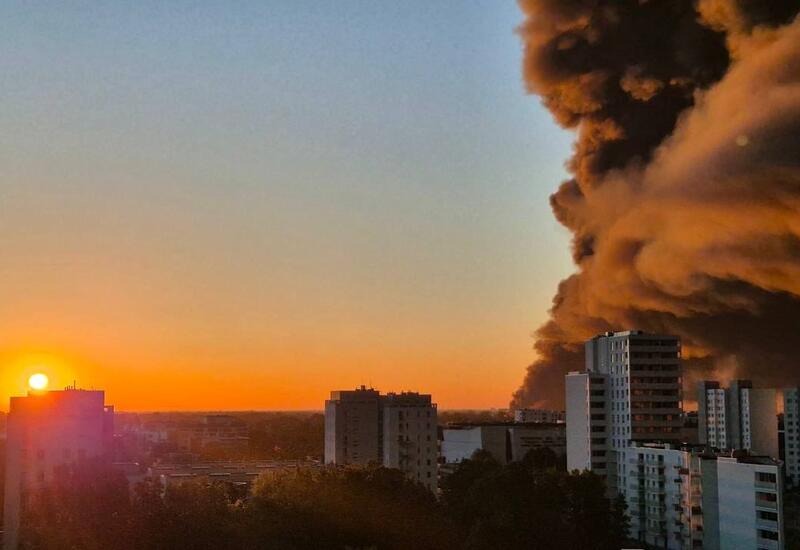 Страшный пожар в Польше