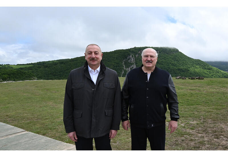 Президент Ильхам Алиев и Президент Александр Лукашенко посетили Джыдыр дюзю