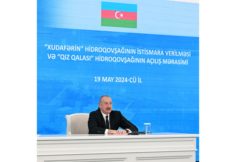 Prezident İlham Əliyev: “Qız Qalası” hidroqovşağının açılışı və “Xudafərin” hidroqovşağının istismara verilməsi tarixi hadisədir