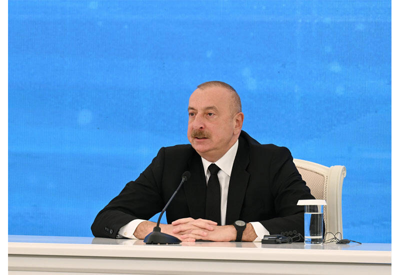 Президент Ильхам Алиев: Надеюсь, что, проводя правильную политику, Армения внесет вклад, а не навредит региональному сотрудничеству