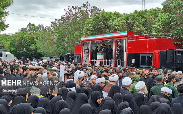 В Тебризе началась церемония прощания с президентом Ирана