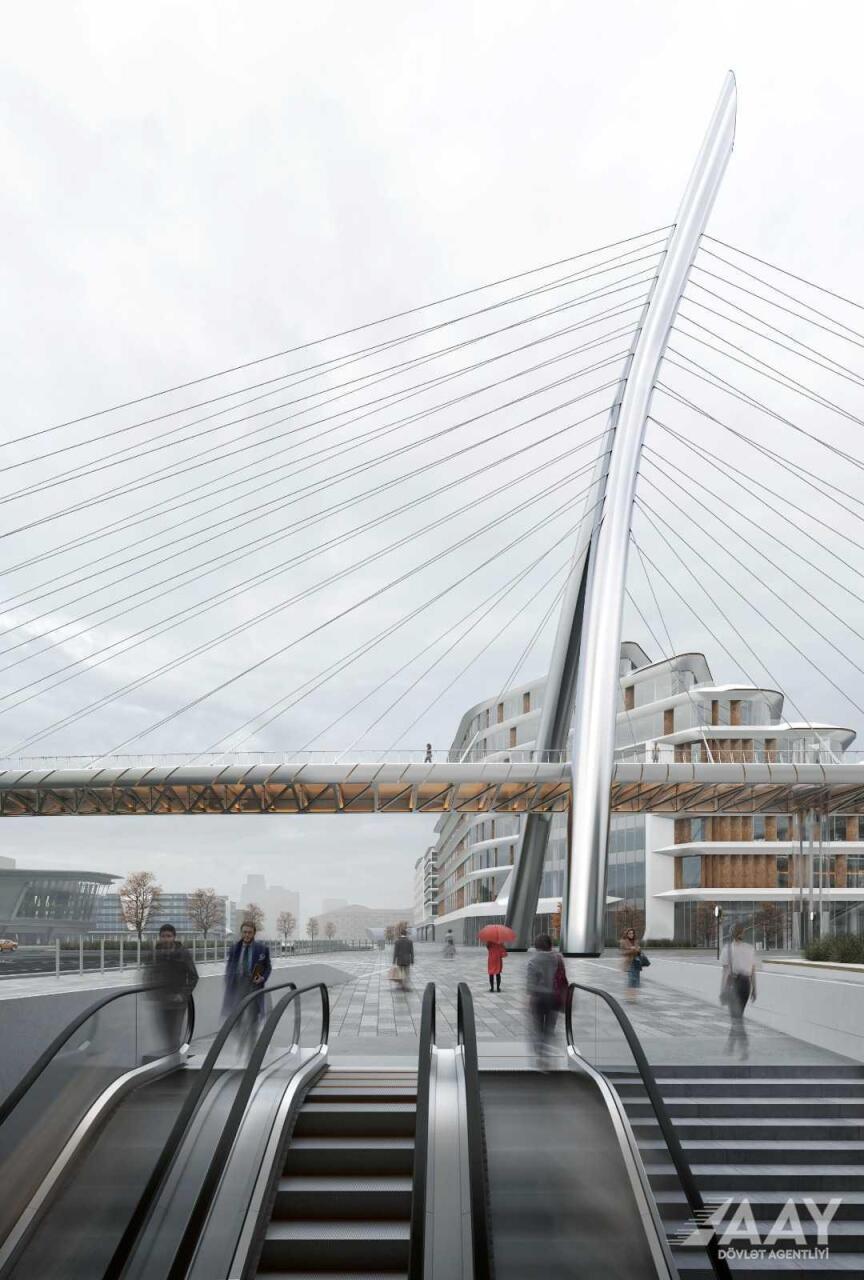В Баку строится уникальный пешеходный мост