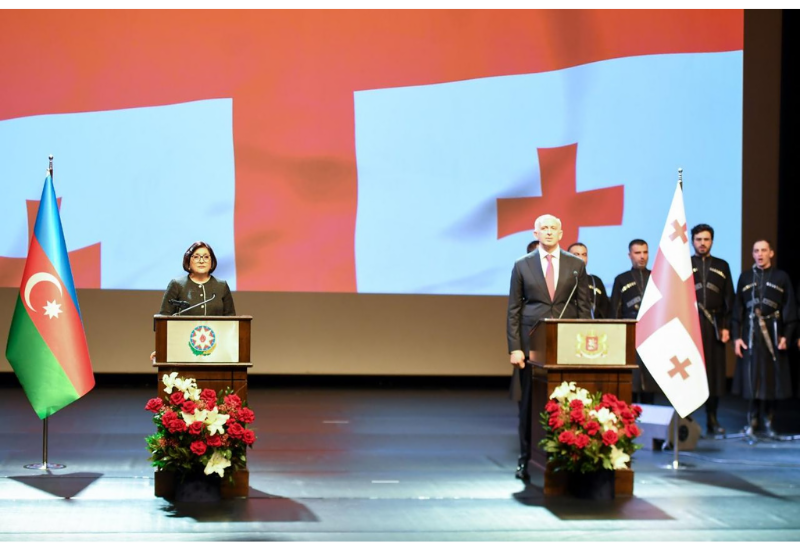 Сахиба Гафарова выступила на мероприятии, посвящённом Дню независимости Грузии