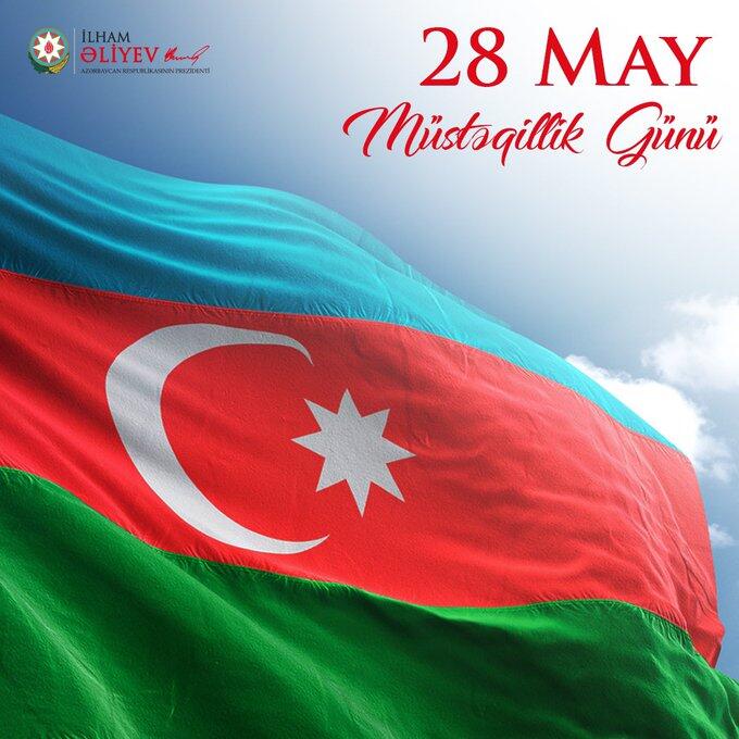Президент Ильхам Алиев поделился публикацией в связи с 28 Мая - Днем Независимости