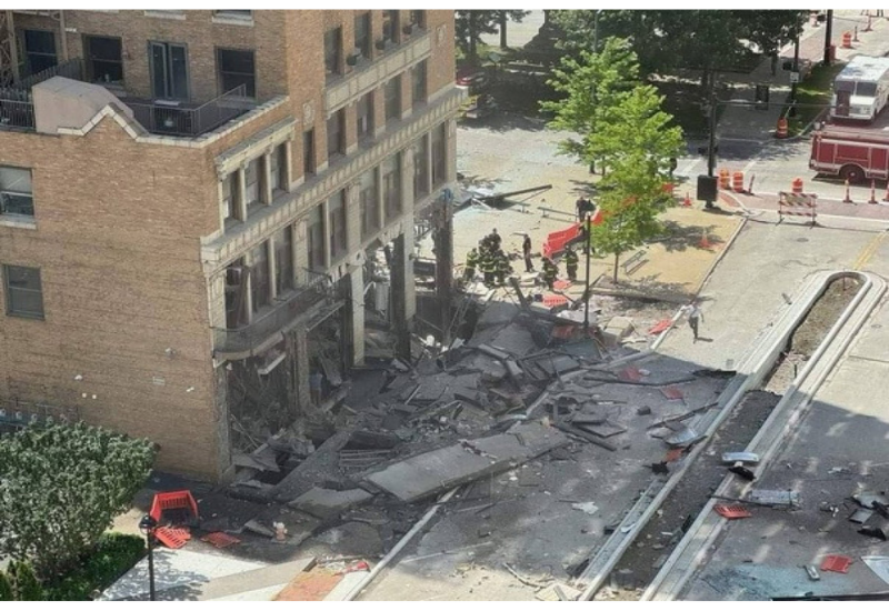 Мощный взрыв в здании банка в США