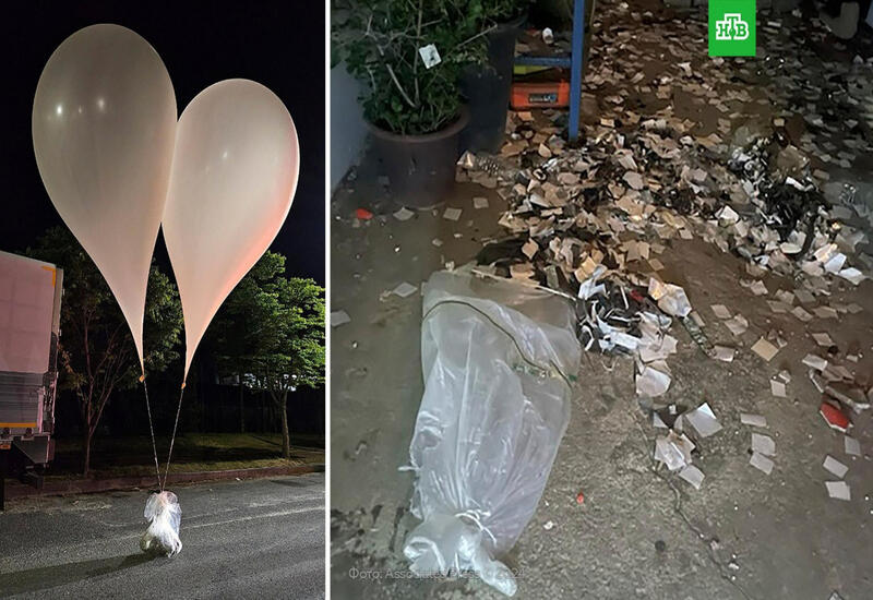 КНДР третий день запускает шары с мусором в Южную Корею