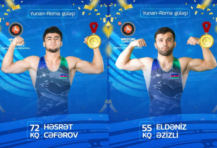 Азербайджанские борцы завоевали 2 золотые медали в Венгрии