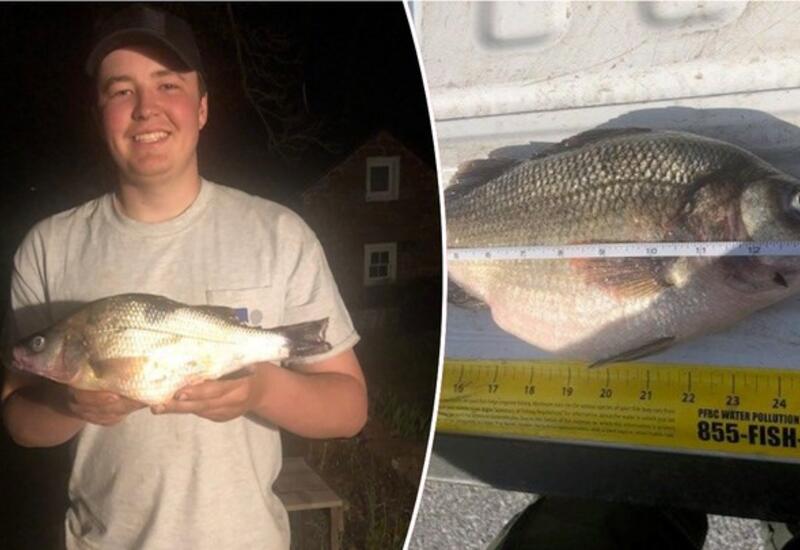 19-летний юноша поймал крупную рыбу