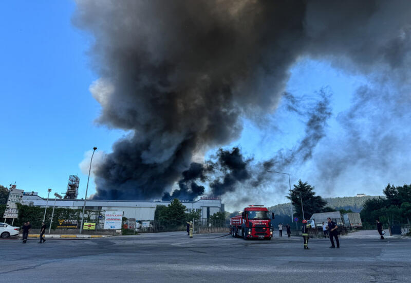 На заводе в Стамбуле вспыхнул сильный пожар
