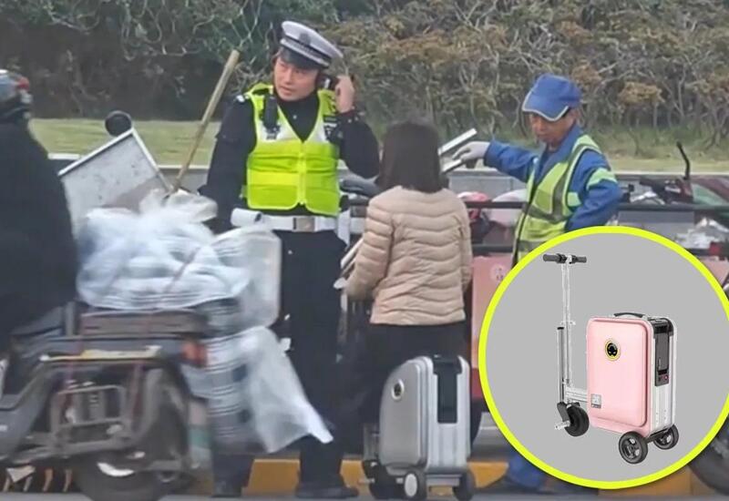 В Японии впервые задержан водитель электрочемодана