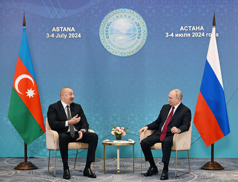 В Астане состоялась встреча Президента Азербайджана Ильхама Алиева с Президентом России Владимиром Путиным
