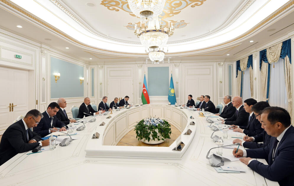 В Астане состоялась встреча Президентов Азербайджана и Казахстана