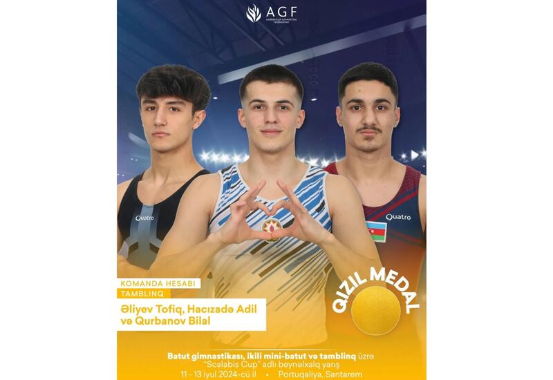 Азербайджанские гимнасты завоевали восемь медалей на турнире в Португалии