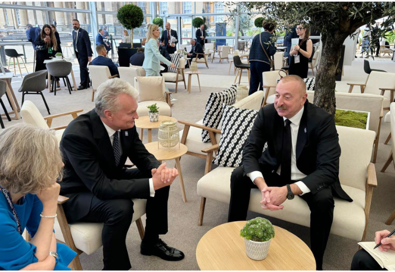 Президент Азербайджана Ильхам Алиев встретился в Оксфорде с Президентом Литвы Гитанасом Науседой
