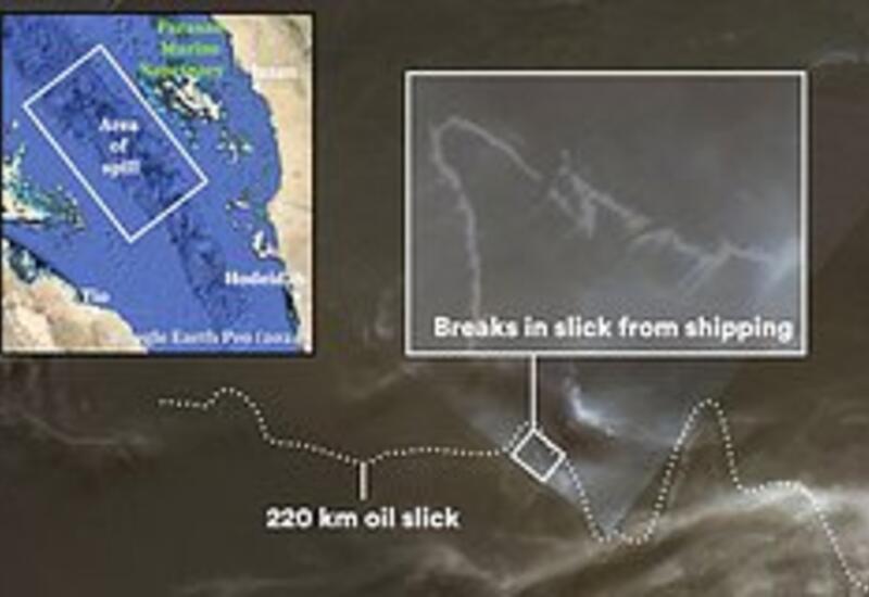 В Красном море обнаружили большое нефтяное пятно