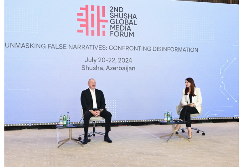 Президент Ильхам Алиев принял участие во II Шушинском глобальном медиафоруме