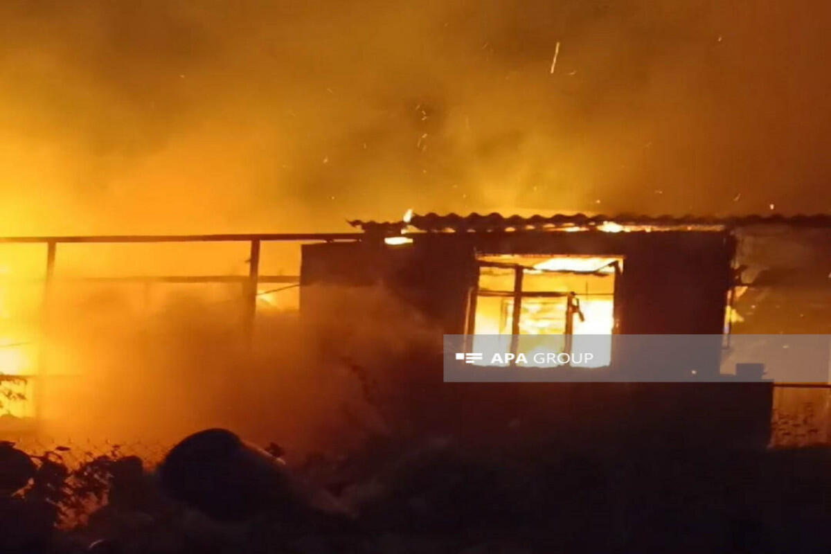Сильный пожар в Нахчыване