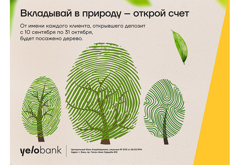 Вклад в Yelo Bank — вклад в зеленый Баку