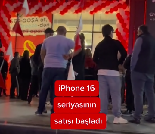 Столпотворение в Баку из-за iPhone 16