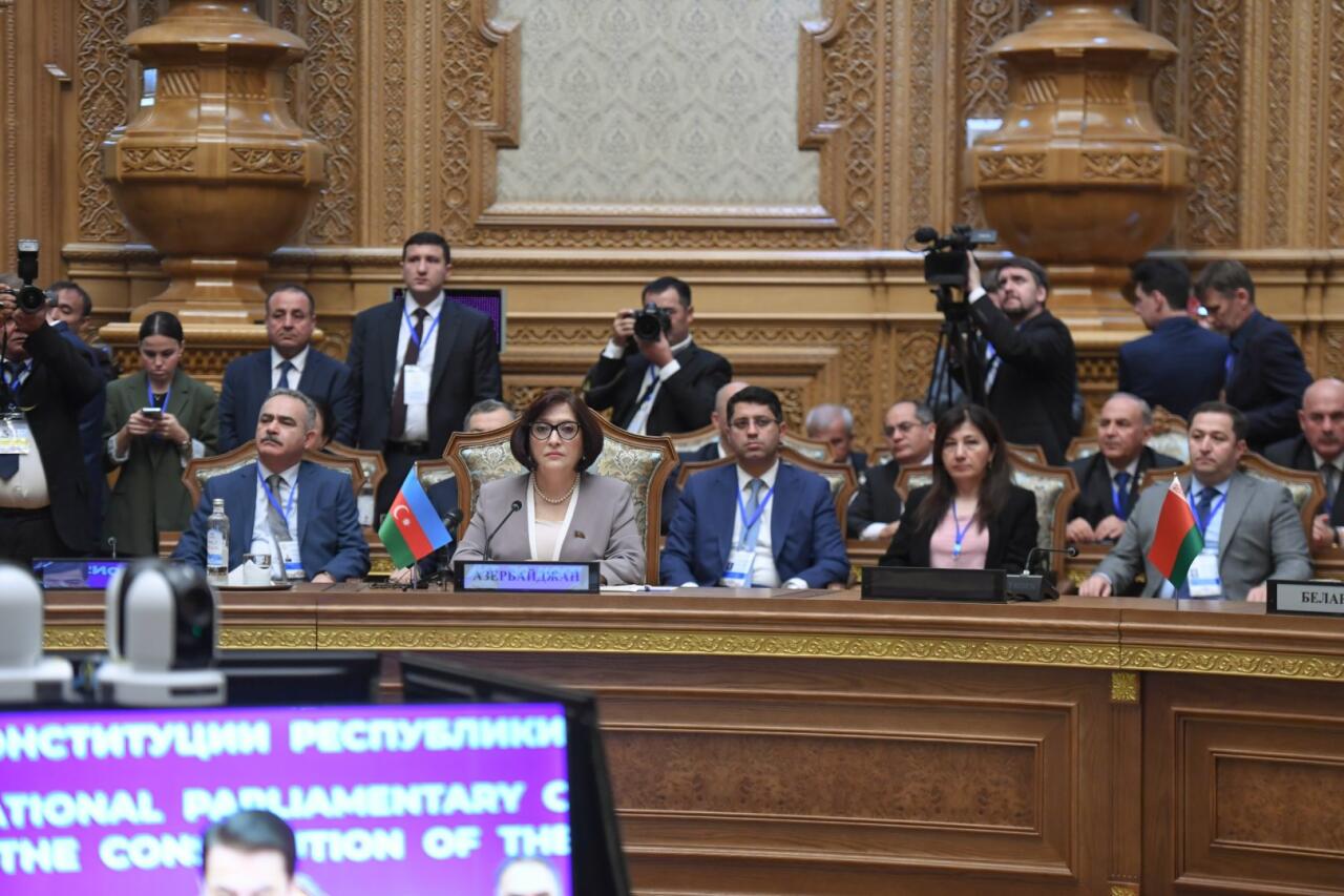 Sahibə Qafarova Tacikistanda beynəlxalq parlament konfransında çıxış edib