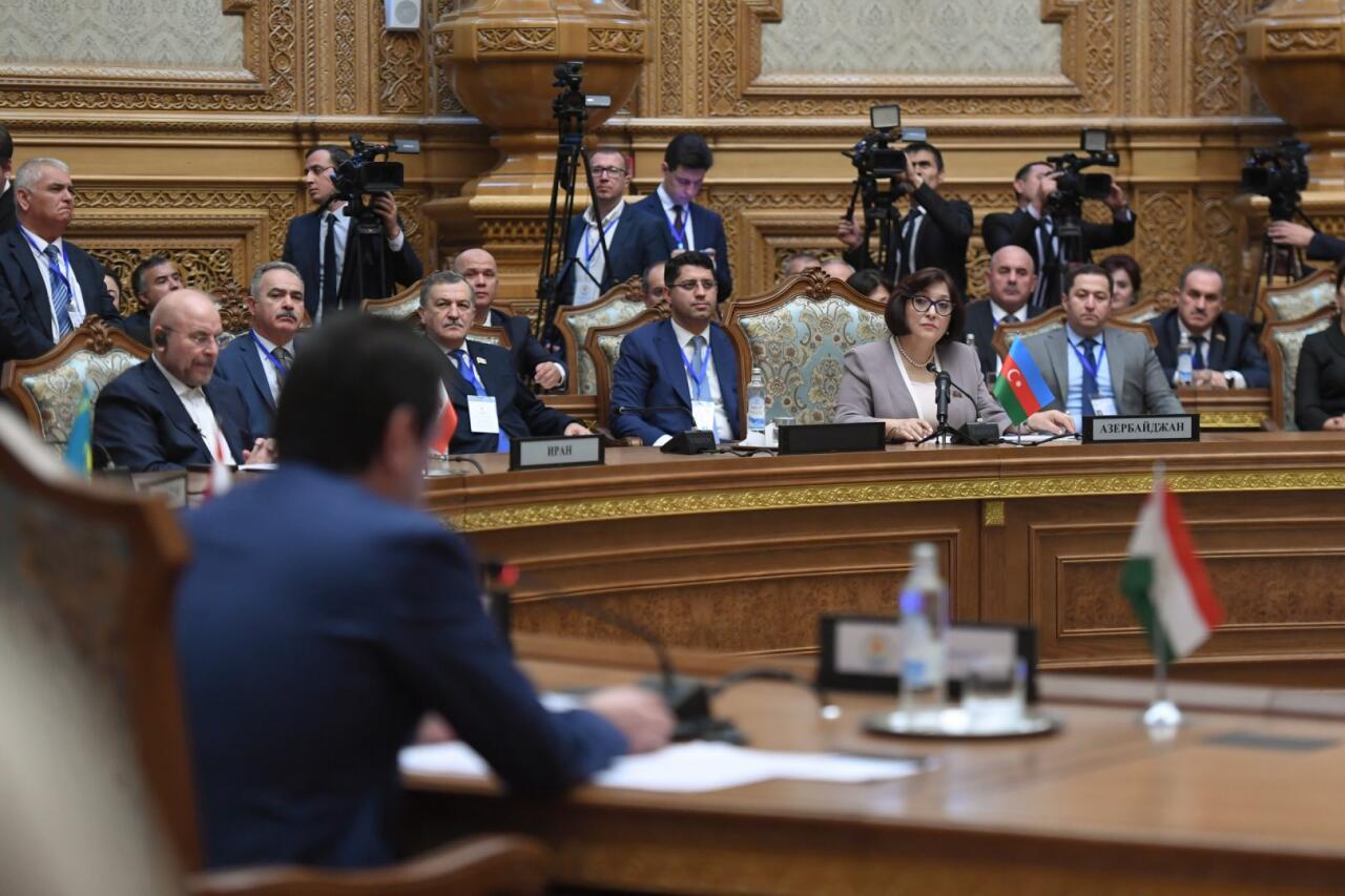 Sahibə Qafarova Tacikistanda beynəlxalq parlament konfransında çıxış edib