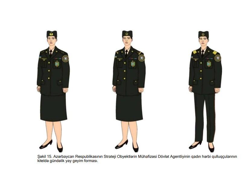 Утверждено описание военной формы одежды и знаков отличия военнослужащих Госагентства по охране стратегических объектов Азербайджана