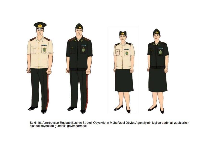 Утверждено описание военной формы одежды и знаков отличия военнослужащих Госагентства по охране стратегических объектов Азербайджана