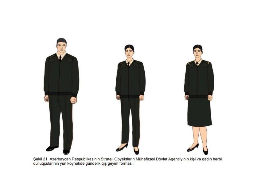 Утверждено описание военной формы одежды и знаков отличия военнослужащих Госагентства по охране стратегических объектов Азербайджана