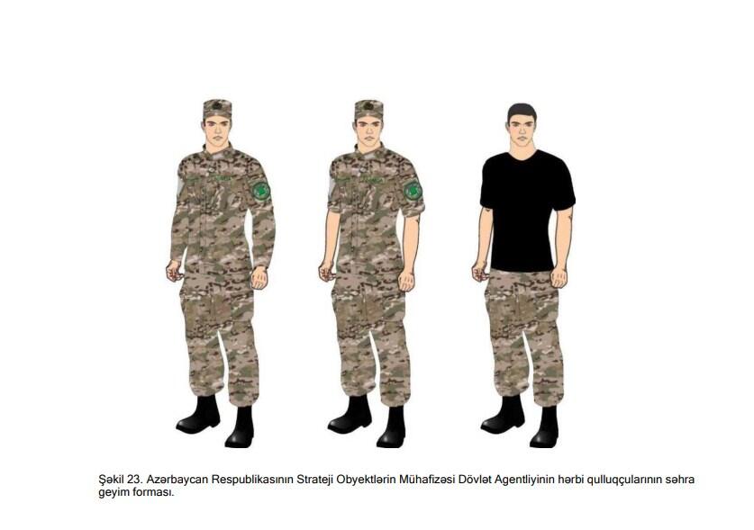 Утверждено описание военной формы одежды и знаков отличия военнослужащих Госагентства по охране стратегических объектов Азербайджана