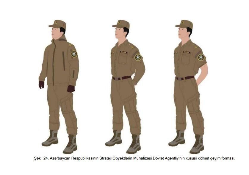 Утверждено описание военной формы одежды и знаков отличия военнослужащих Госагентства по охране стратегических объектов Азербайджана