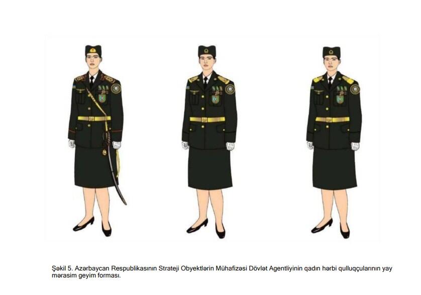 Утверждено описание военной формы одежды и знаков отличия военнослужащих Госагентства по охране стратегических объектов Азербайджана