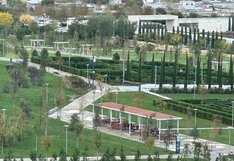 Bakıda salınan yeni parkda işlər yekunlaşır