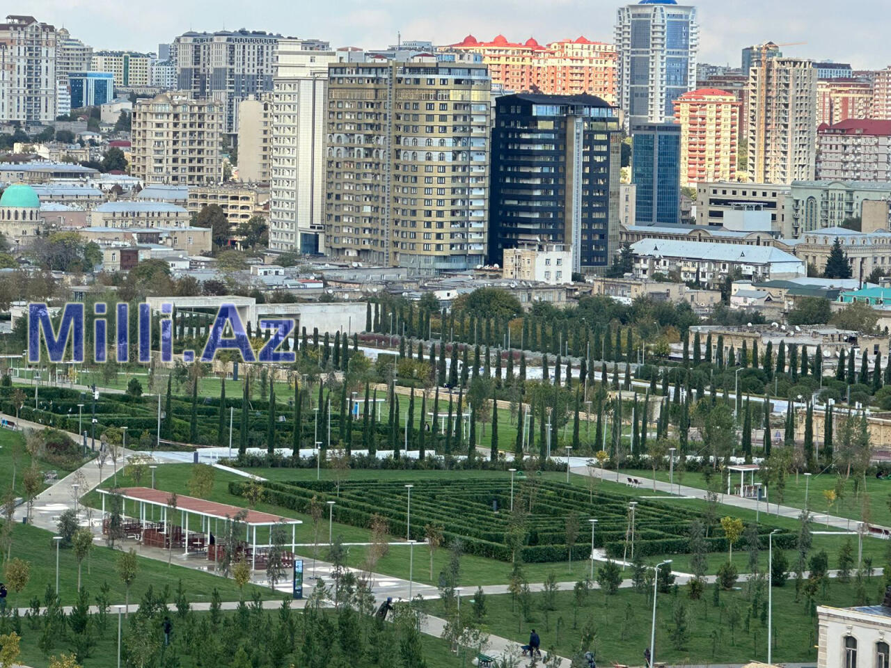 Bakıda salınan yeni parkda işlər yekunlaşır