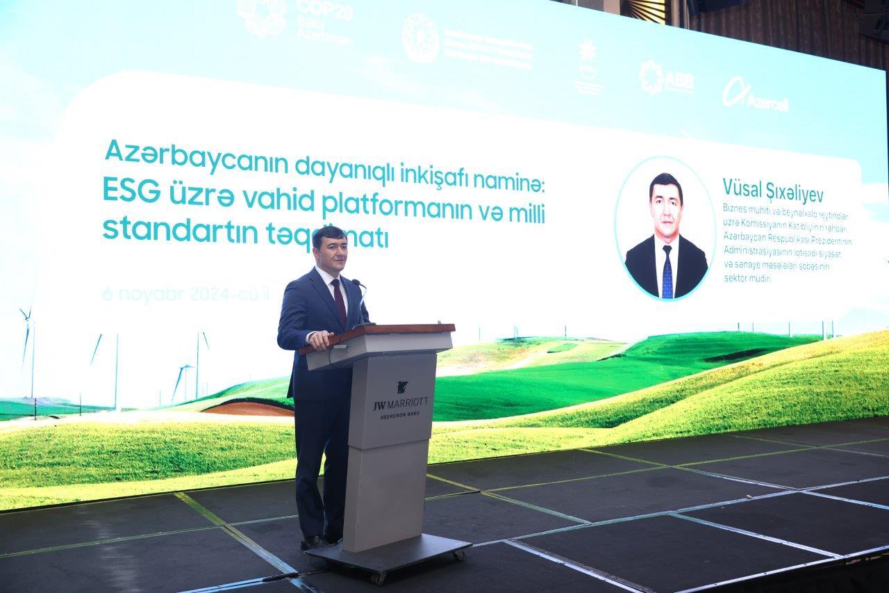 ESG üzrə vahid platformanın və milli standartın təqdimatı ilə bağlı konfrans keçirilib