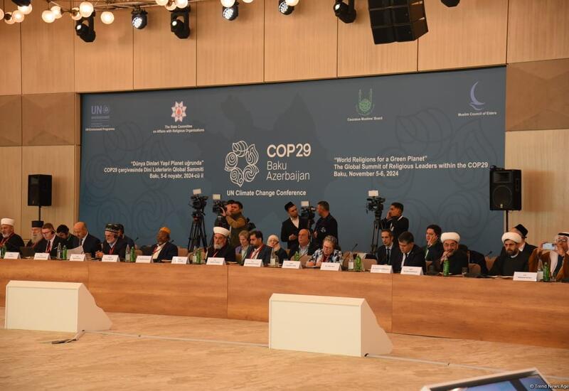 Dini Liderlərin Qlobal Bakı Sammitində COP29 iştirakçılarına müraciət ünvanlanıb