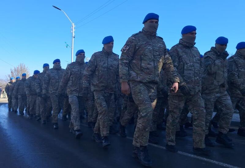 В городе Шуша прошло торжественное шествие и парад по случаю 8 ноября - Дня Победы