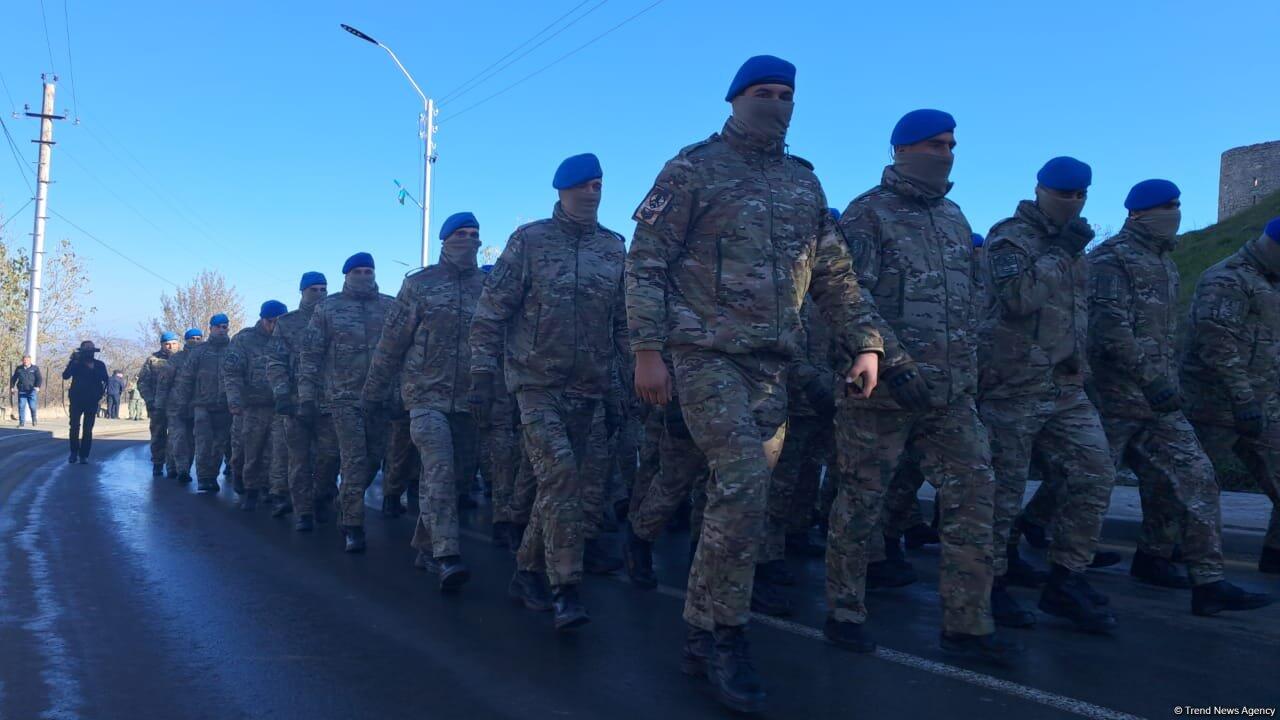 В городе Шуша прошло торжественное шествие и парад по случаю 8 ноября - Дня Победы