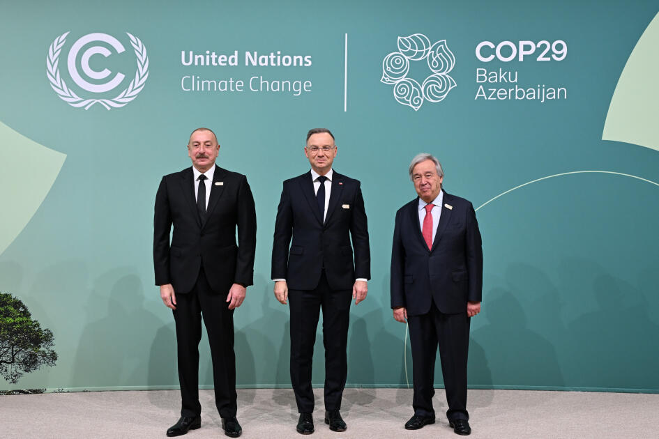 В Баку состоялась церемония открытия Саммита лидеров COP29, Президент Ильхам Алиев выступил на мероприятии