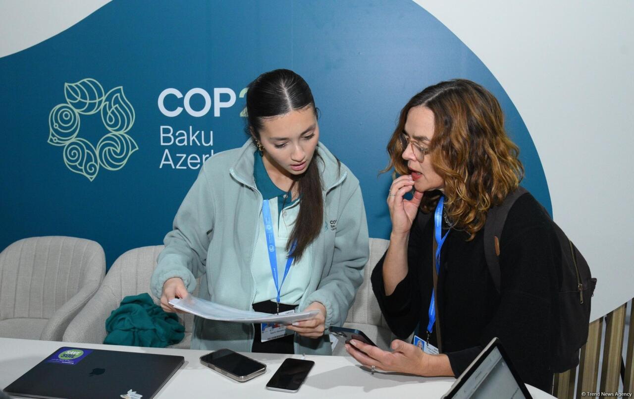 COP29 məkanında pavilyonlardan