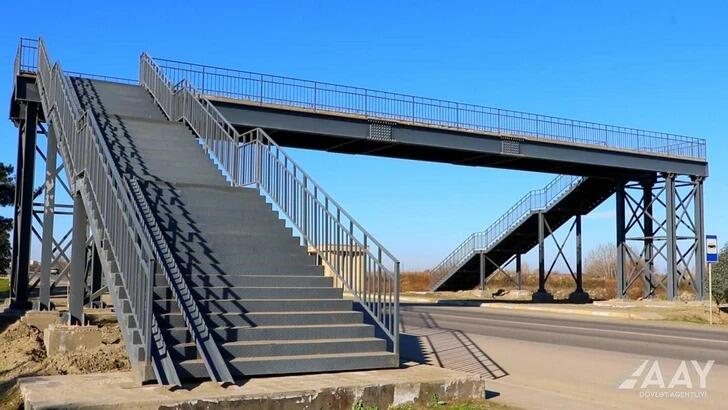 Новый пешеходный переход в одном из районов Азербайджана