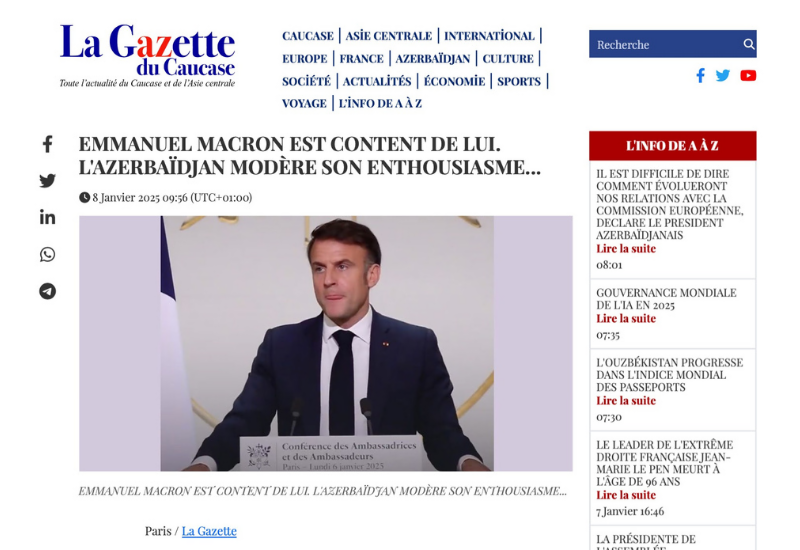 La Gazette du Caucase о лицемерии Макрона в вопросах международного права