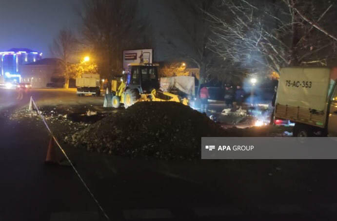 Авария на магистрали в Нахчыване оставила без воды ряд районов города